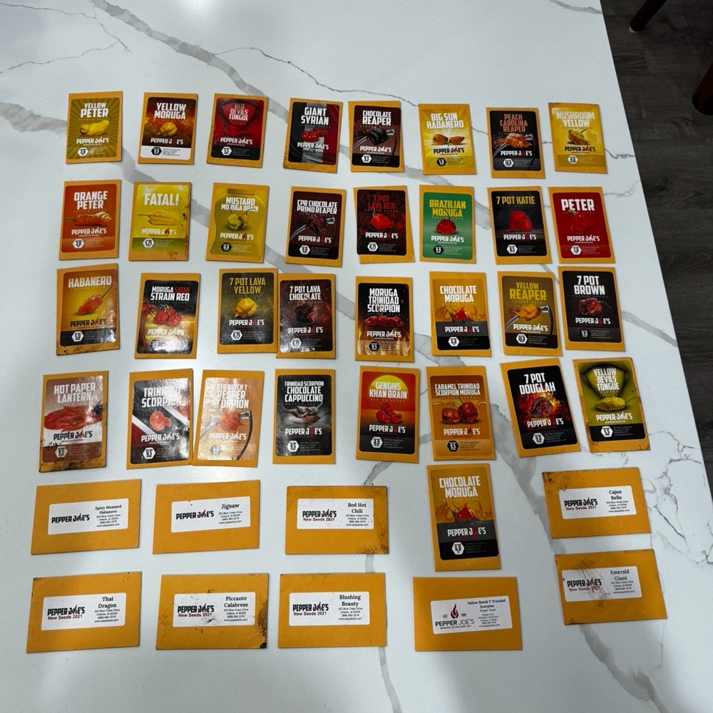 10 Seeds Pepper Joes Hottest Peppers Seeds Flavors Heat Grade